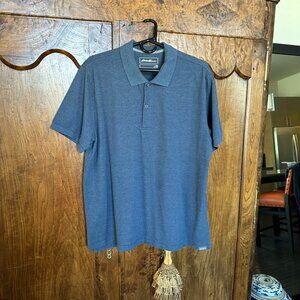 Eddie Bauer Performance Polo Shirt in Heather Denim - Men's X